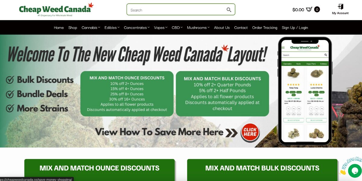 Bulk Weed BC vs Cheap Weed Canada Graphic