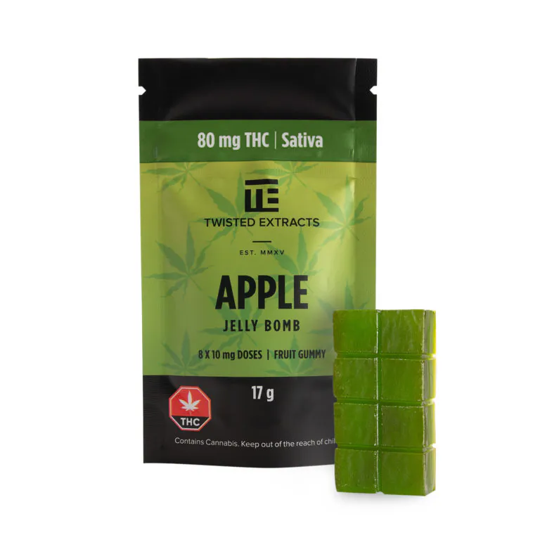 Jelly Bomb 80mg THC Sativa - Apple