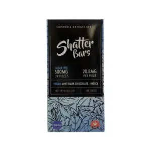 Indica Vegan Dark Chocolate Shatterbar - 500mg