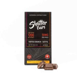 Sativa Toffee Crunch Shatterbar – 1200mg