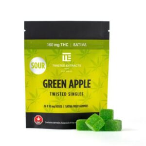 Sour Green Apple Twisted Singles - 160mg THC - Sativa