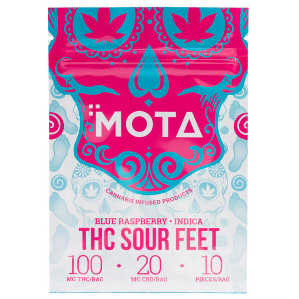 Sour Blue Raspberry Feet - 100mg THC