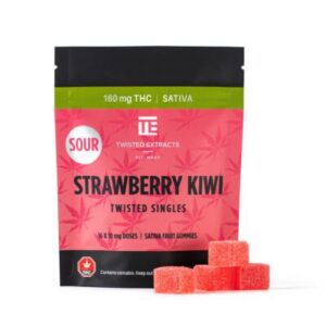Sour Strawberry Kiwi Twisted Singles - 160mg THC - Sativa
