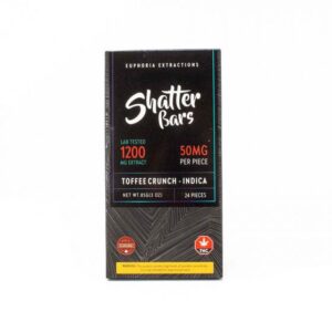 Indica Toffee Crunch Shatterbar – 1200mg