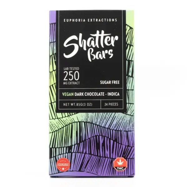 Indica Vegan Dark Chocolate Shatterbar - 250mg