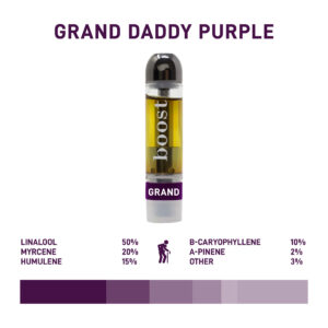 Boost – THC Vape Cartridge – Grand Daddy Purple – 1g - Image 2