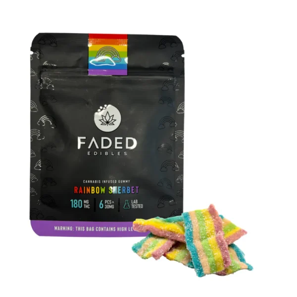 faded edibles rainbow sherbert