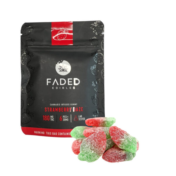 faded edibles sour strawberries
