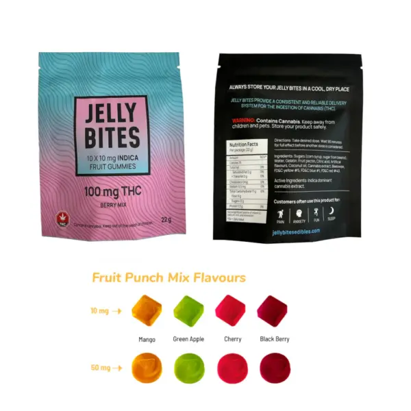 jelly bites 100mg fruit pack