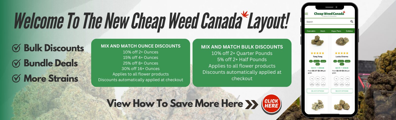 Cheap Weed Canada Banner