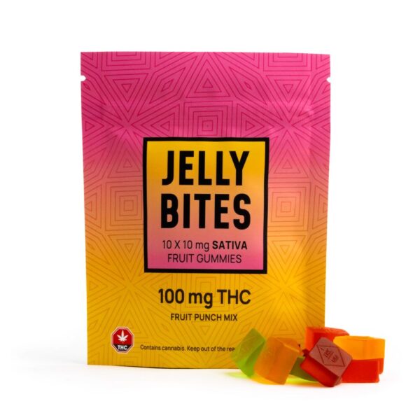 Jelly Bites - Sativa Fruit Punch Mix - 100mg THC