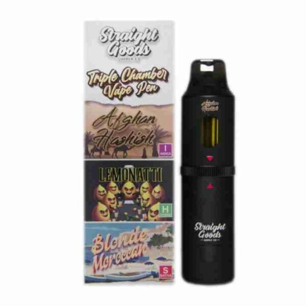 Straight Goods – 9g Disposable THC Vape – Afghan Hashish x Lemonatti x Blonde Moroccan