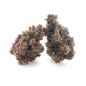 An image of 2 Rozay Cake marijuana buds on a white background