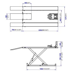 H2200 Hydraulic Motorcycle Lift motorcycle/atv lift, detail view 2