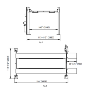 Pro King 9 XXL 4 post lift, detail view 4