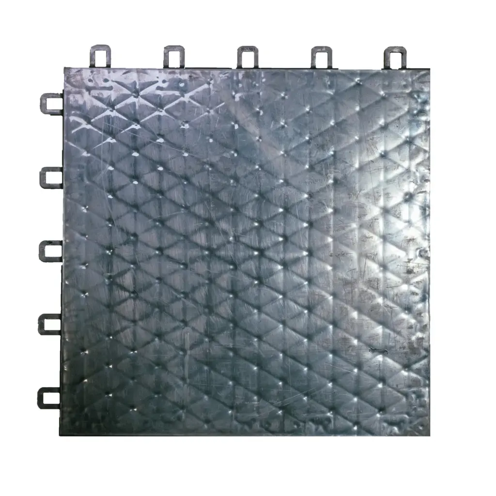 Grey interlocking garage floor tile