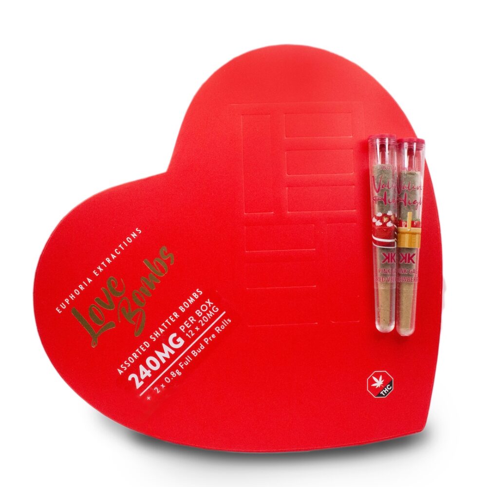 Euphoria Extractions - Valentine’s Day Gift Box – THC Chocolates & Kush Kraft Pre-Rolls