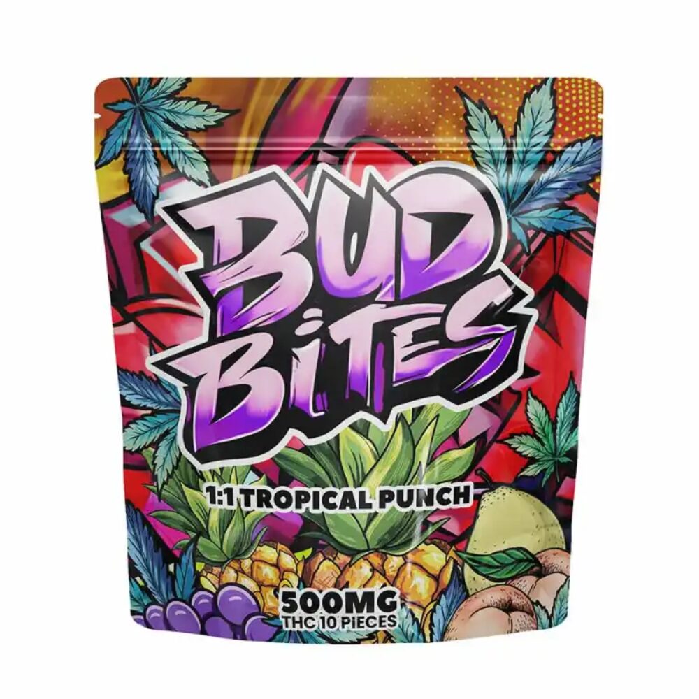 Bud Bites - Tropical Punch 1:1 Gummies - 500mg
