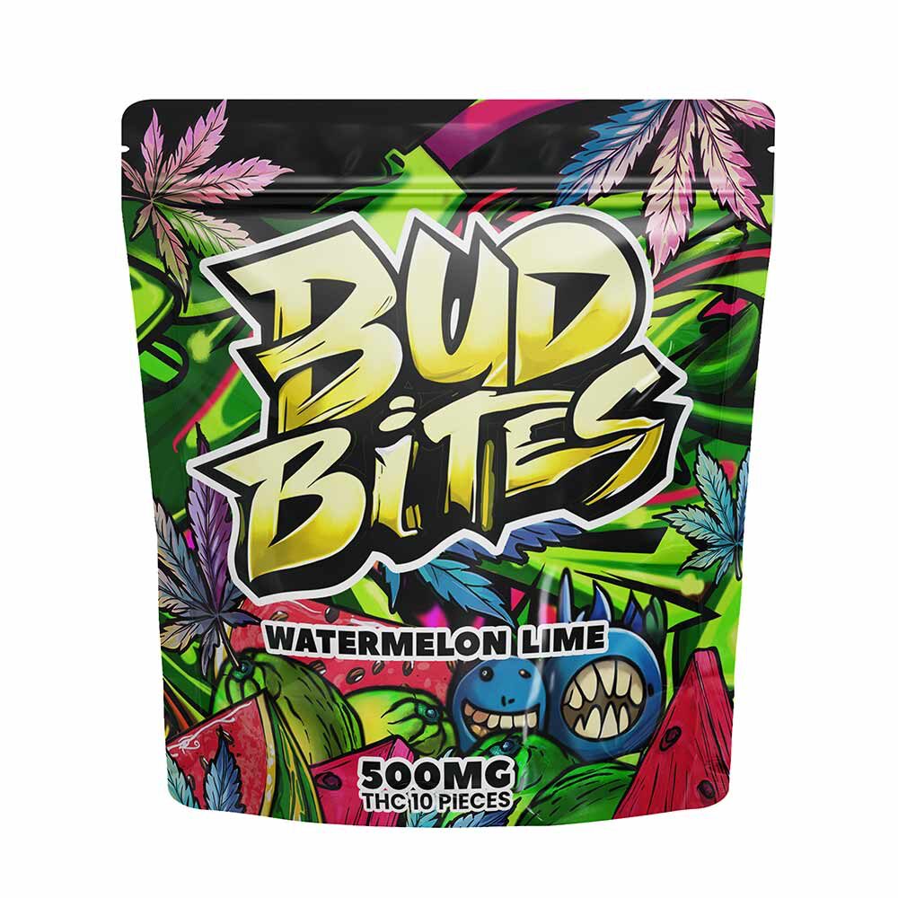 Bud Bites - Watermelon Lime Gummies - 500mg THC