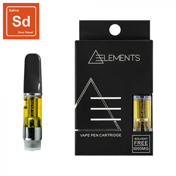 ELEMENTS - Sour Diesel - Sativa - Vape Pen Cartridge - 1200mg