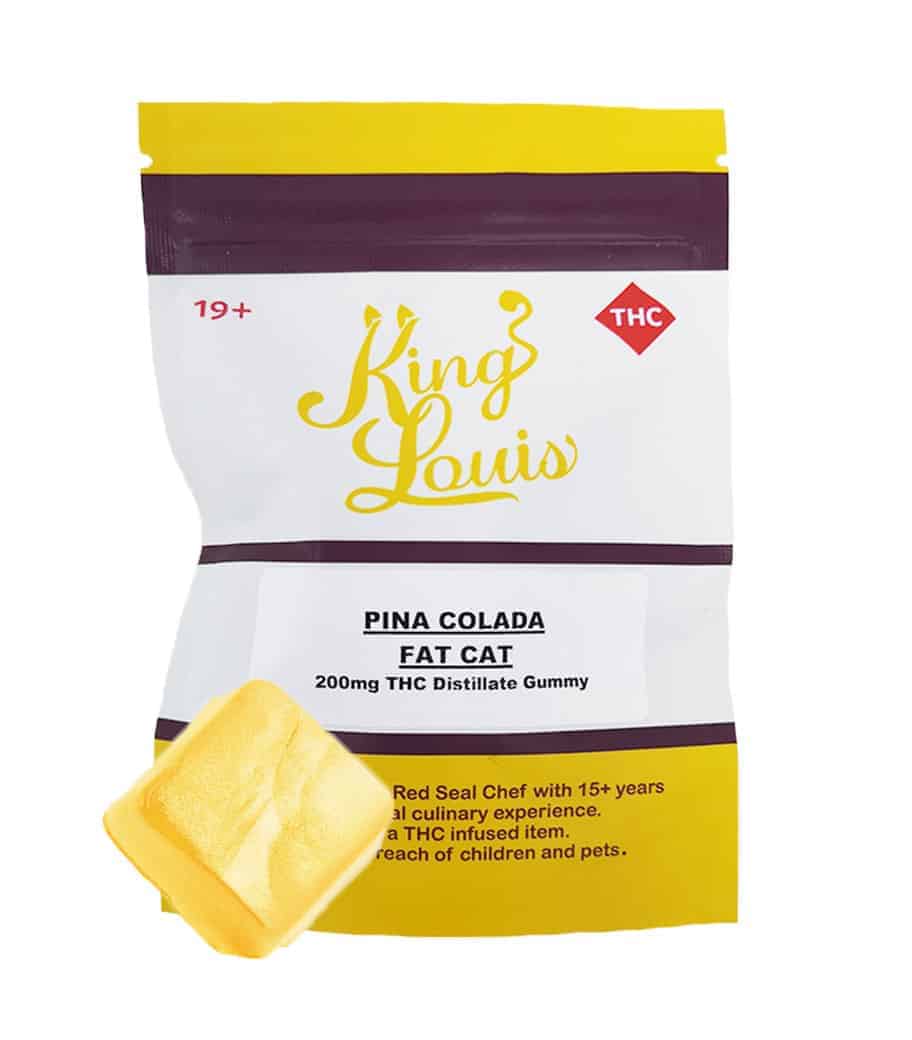 King Louis - Pina Colada - Fat Cat 200mg THC Distillate Gummy