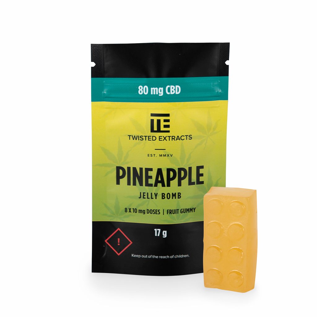 Twisted Extracts - CBD Jelly Bomb 80mg CBD - Pineapple